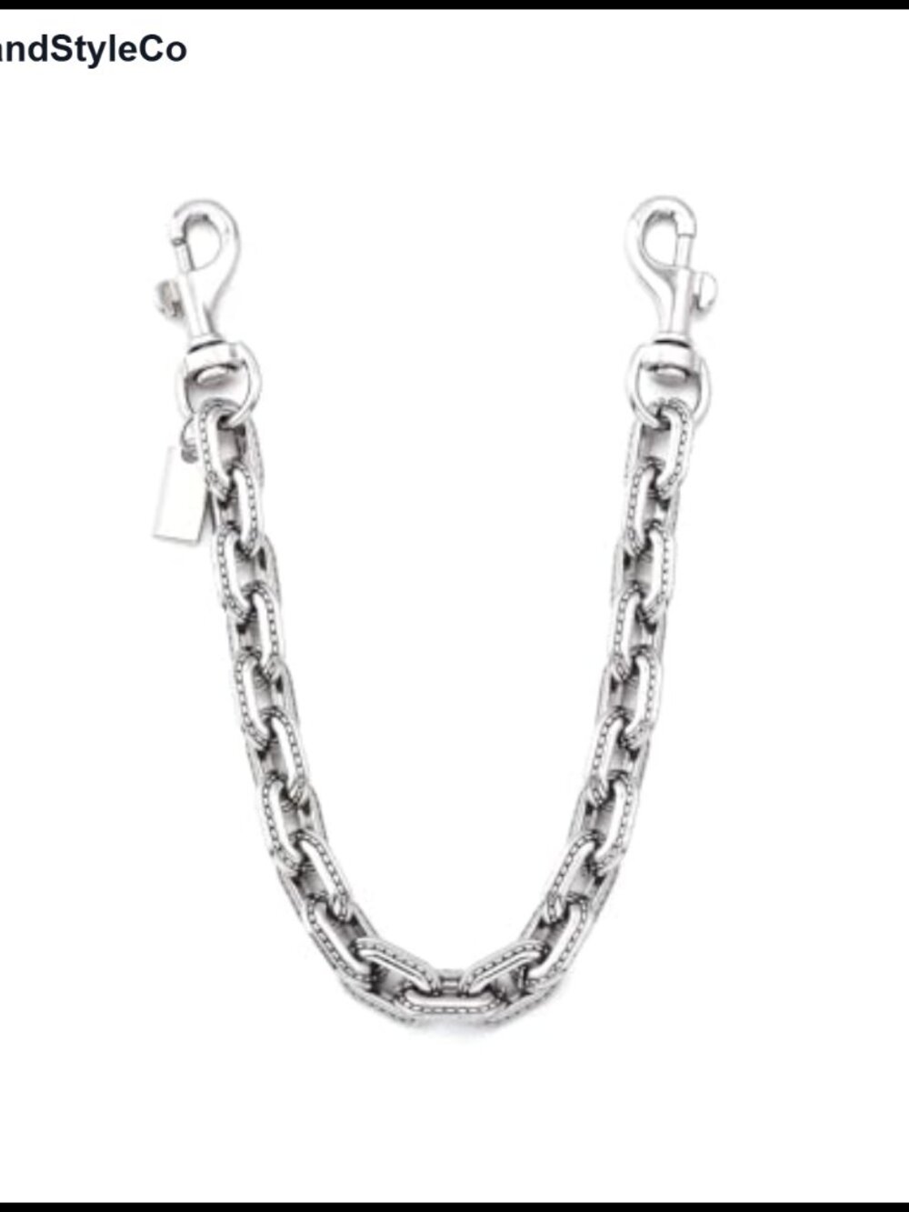 Vintage Chunky Metal Purse Chain Strap Extender & Bag Charm